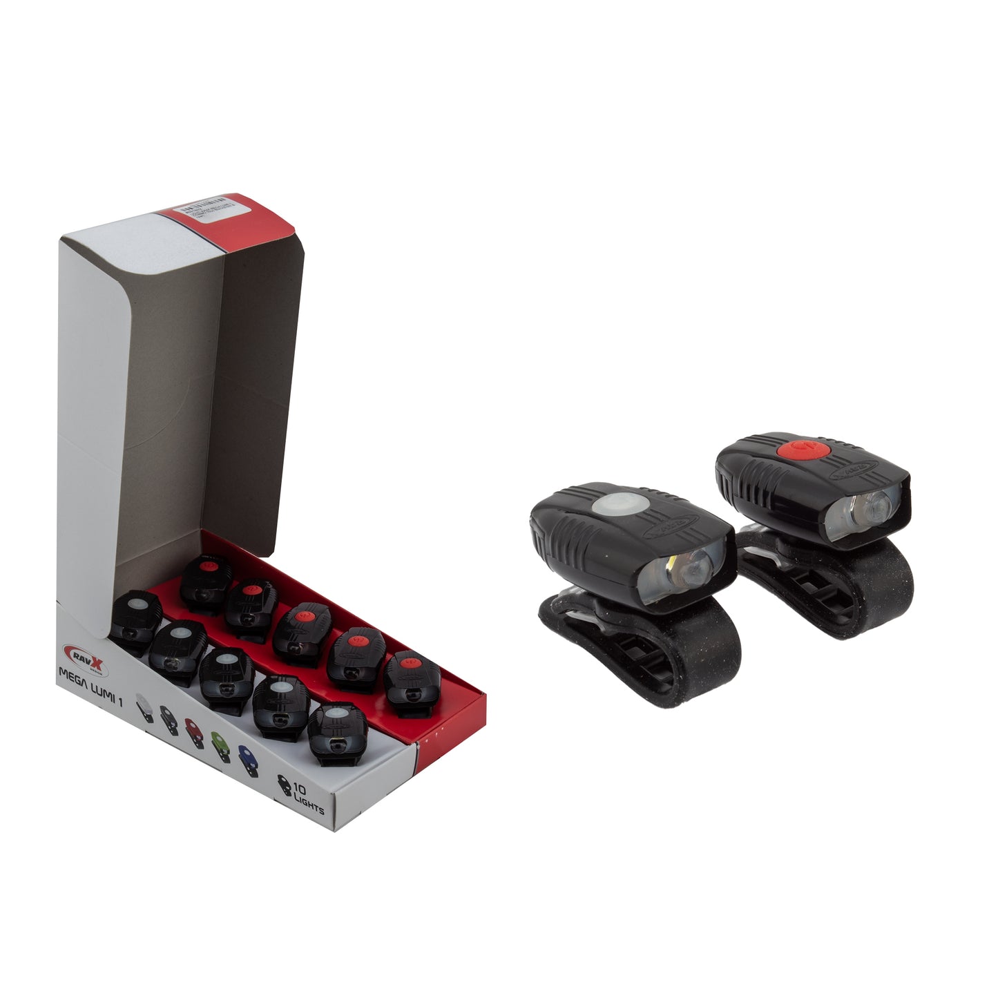 LIGHT RAVX MEGA LUMI 1 COMBO Black(front & rear) set