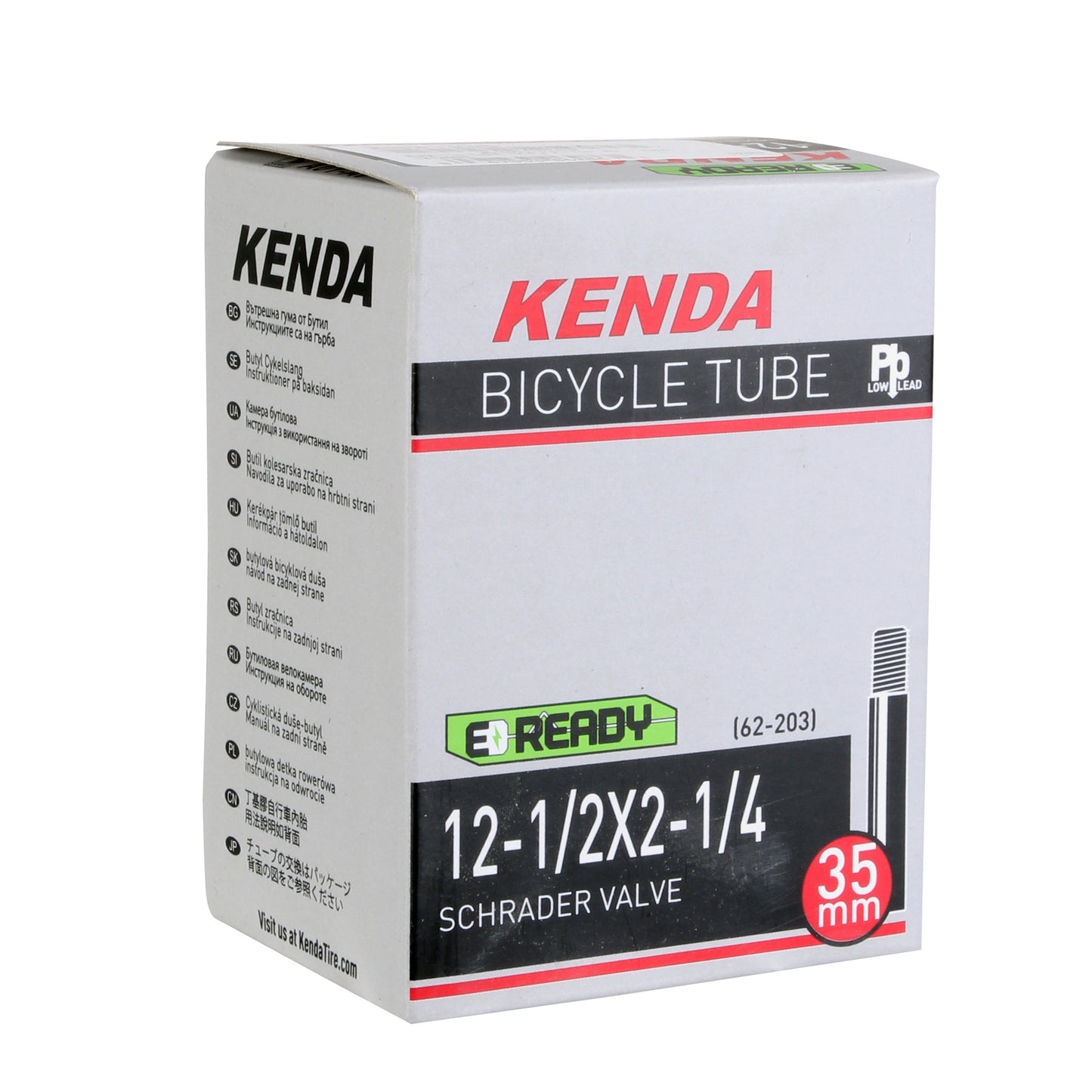 Kenda Butyl-LL Tube, 12.5 x 2.25" SV - Each