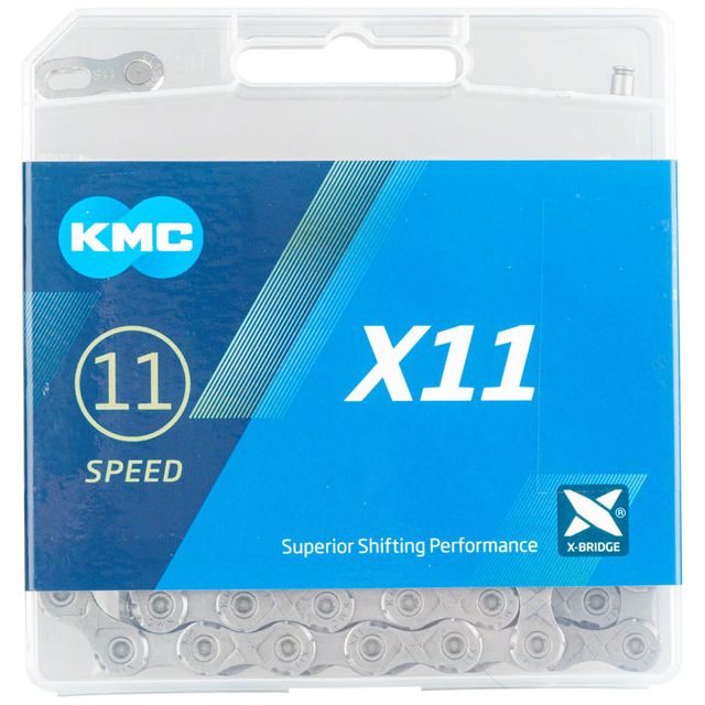 KMC X11 Chain - 11-Speed, 118 Links, Gray