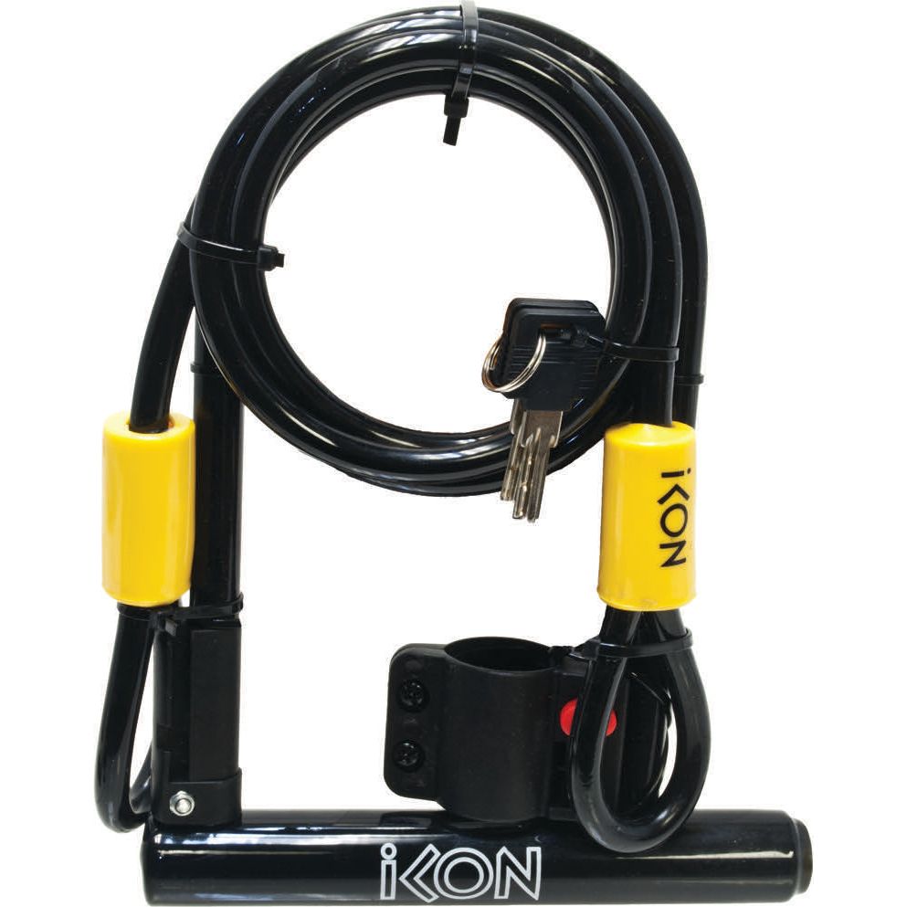 LOCK IKON U7700 STANDARD 4X9" W/5'X10MM CABLE