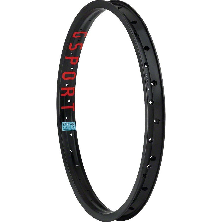 G SPORT RIB CAGE 20X1.75 36H HARD BLACK RIM - LEGEND BIKES USA