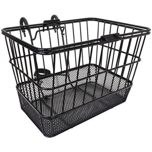 BASKET FRONT ALTAIR WIRE/MESH, QR, BLK, TOOL-LESS