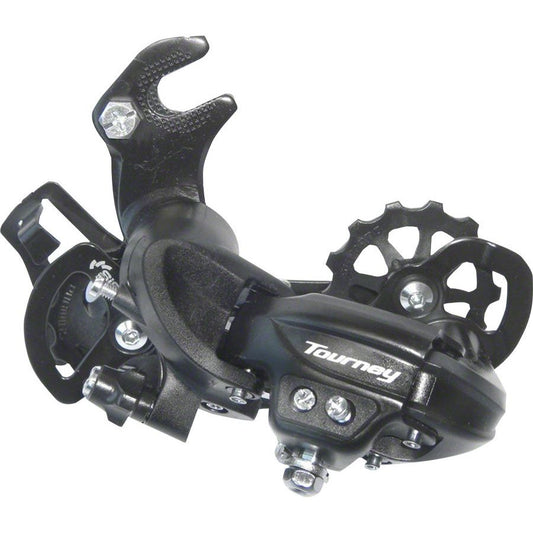 Shimano Tourney RD-TY300-SGS Rear Derailleur - 6,7 Speed, Long Cage, Black, Dropout Claw Hanger