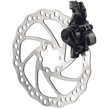 Tektro Aries MD-M300 Cable Actuated Mechanical Post Mount Disc Caliper for Long-Pull Levers, Black